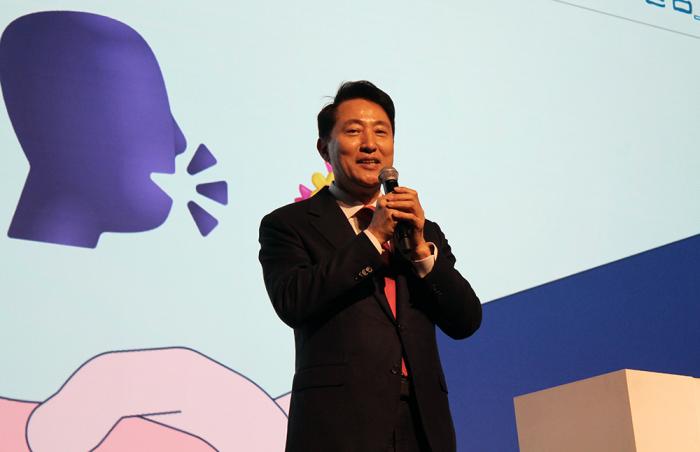 축사를 하고 있는 오세훈 서울시장